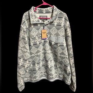 Mens Southern Grit outfitters fleece jacket pullover
